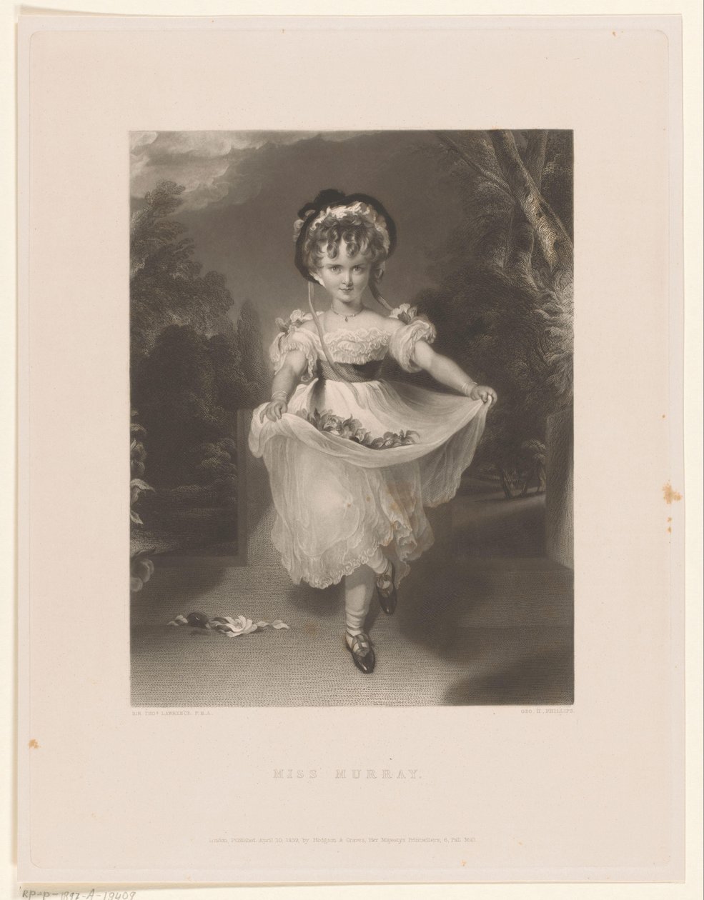 Portret van Louisa Georgina Augusta Anne Murray Bayan Murray (nesnedeki başlık) by George Henry Phillips