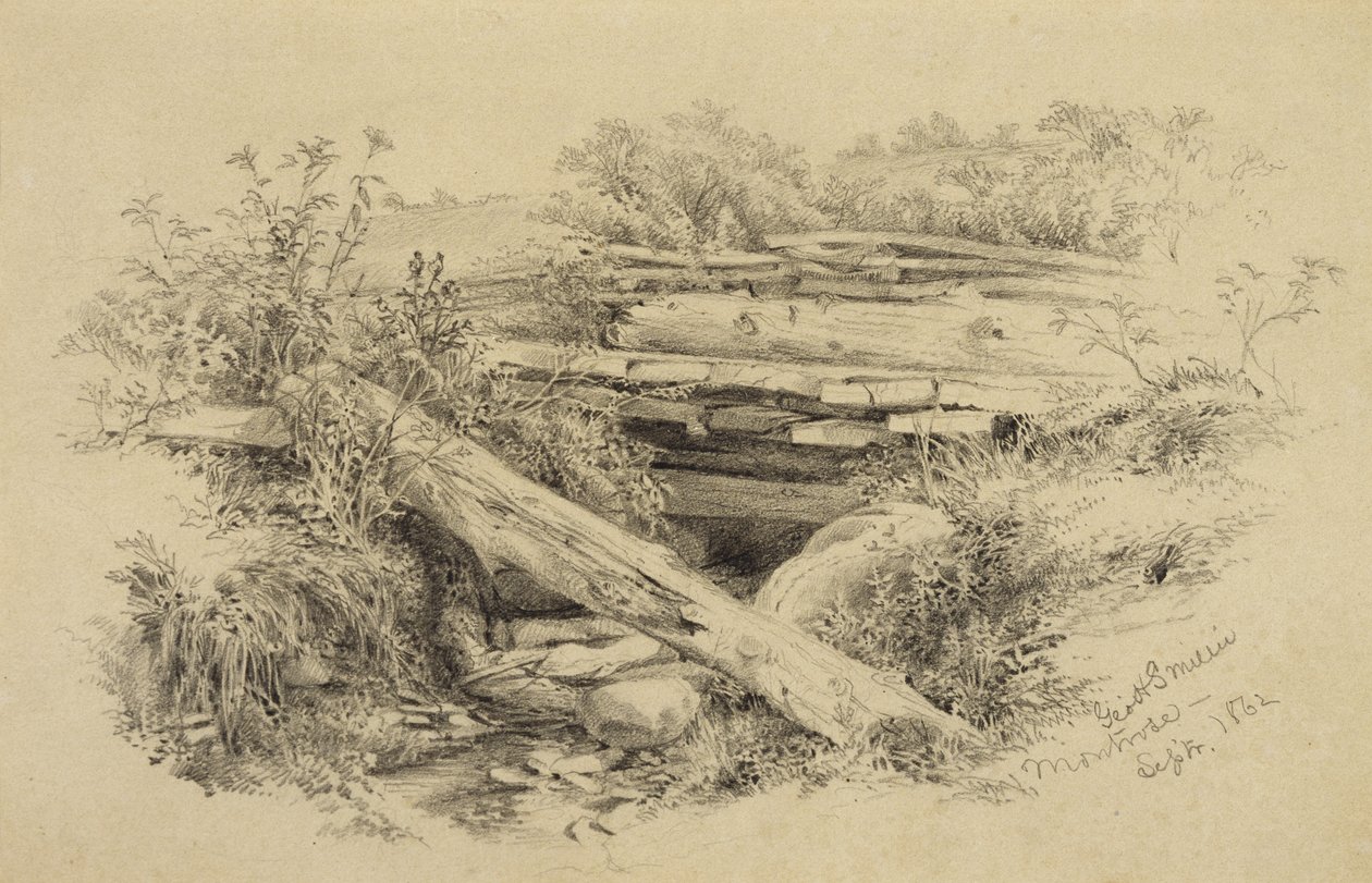 Montrose, New York, 1862 (kağıt üzerinde grafit) by George Henry Smillie