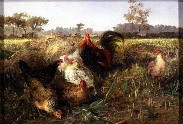 Anızdaki Tavuklar by George Hickin