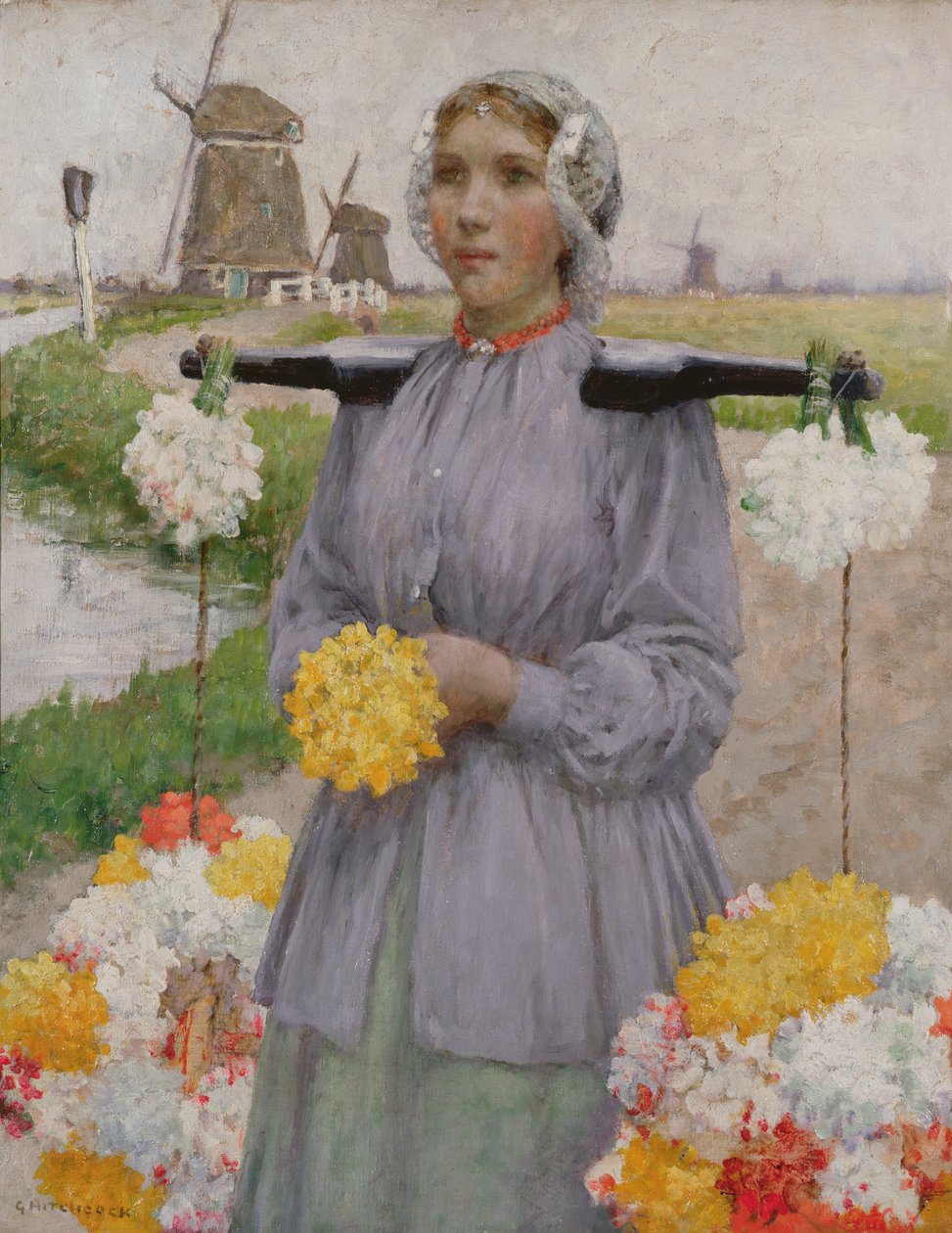 Hollandalı Bir Çiçek Kız by George Hitchcock