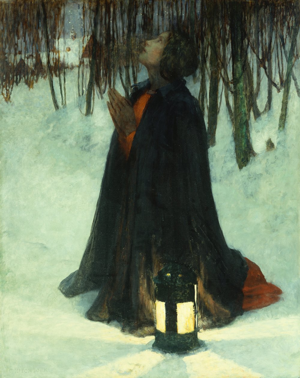 Bir Noel Rüyası (tuval üzerine yağlıboya) by George Hitchcock