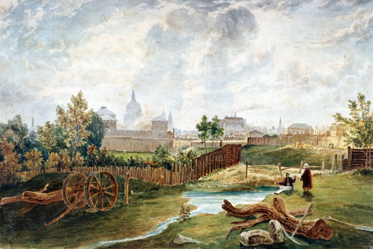 Pentonville, Islington, Londra, 1815 by George Hollis