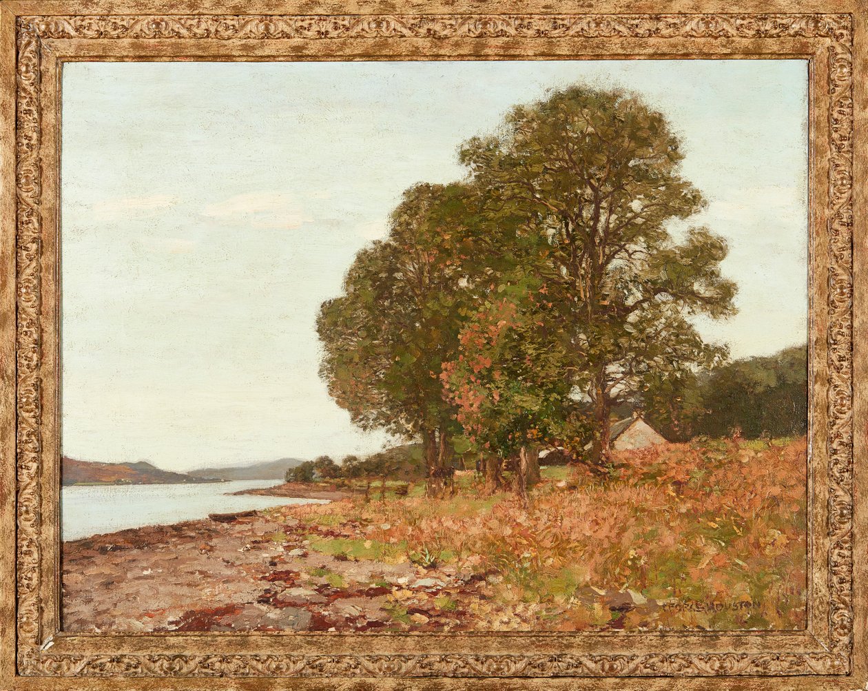 Göl Kenarında, Sonbahar (tuval üzerine yağlı boya) by George Houston