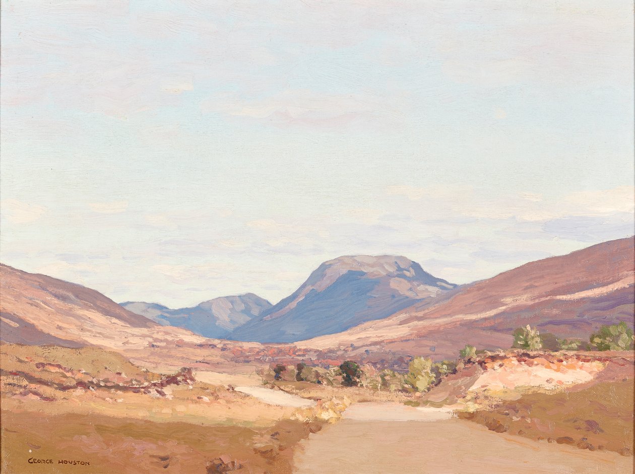 Glen Strae (tuval üzerine yağlı boya) by George Houston