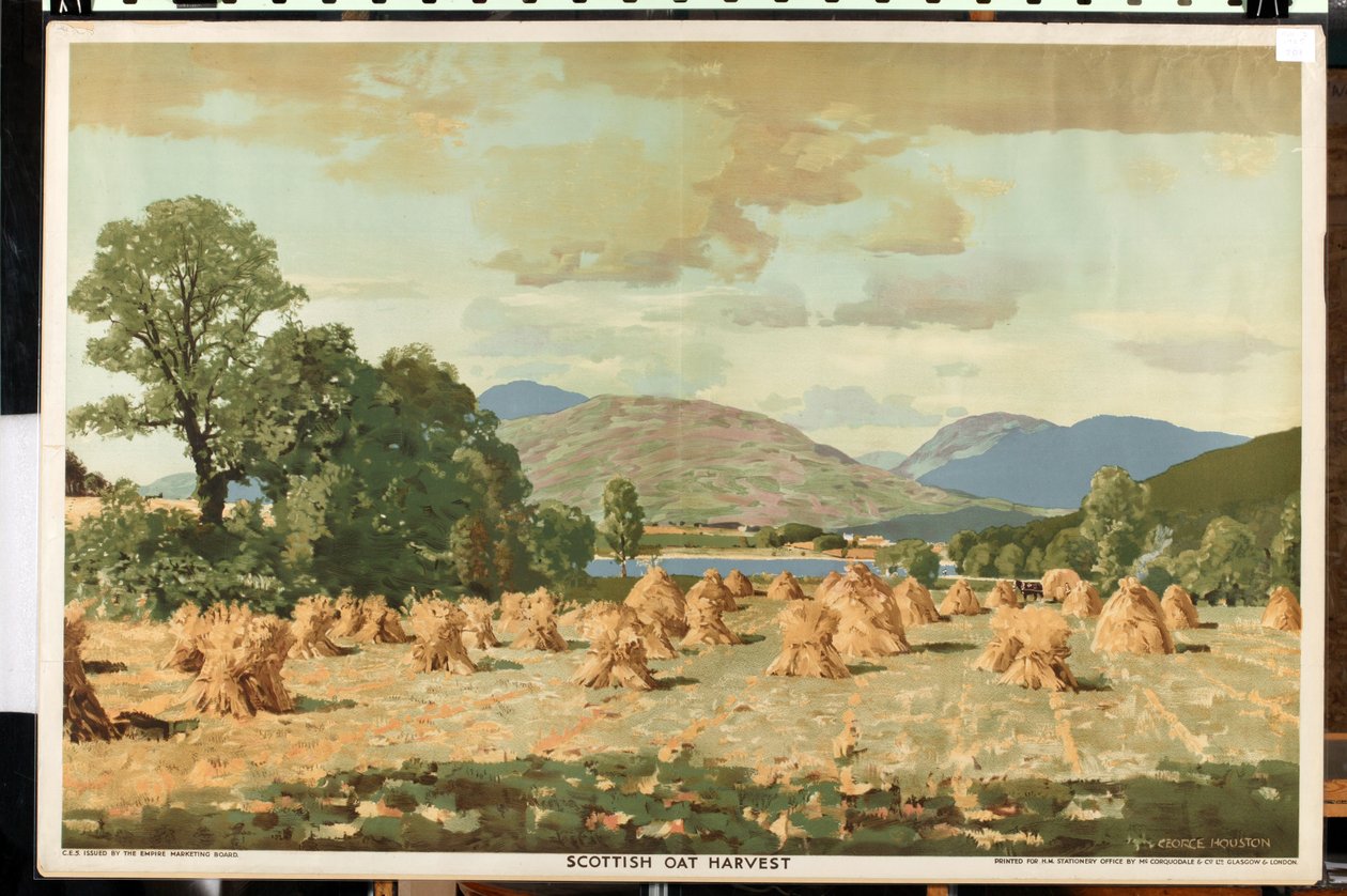 İskoç Yulaf Hasadı, 'Önce Ana Ülkeler' serisinden (renkli lito) by George Houston