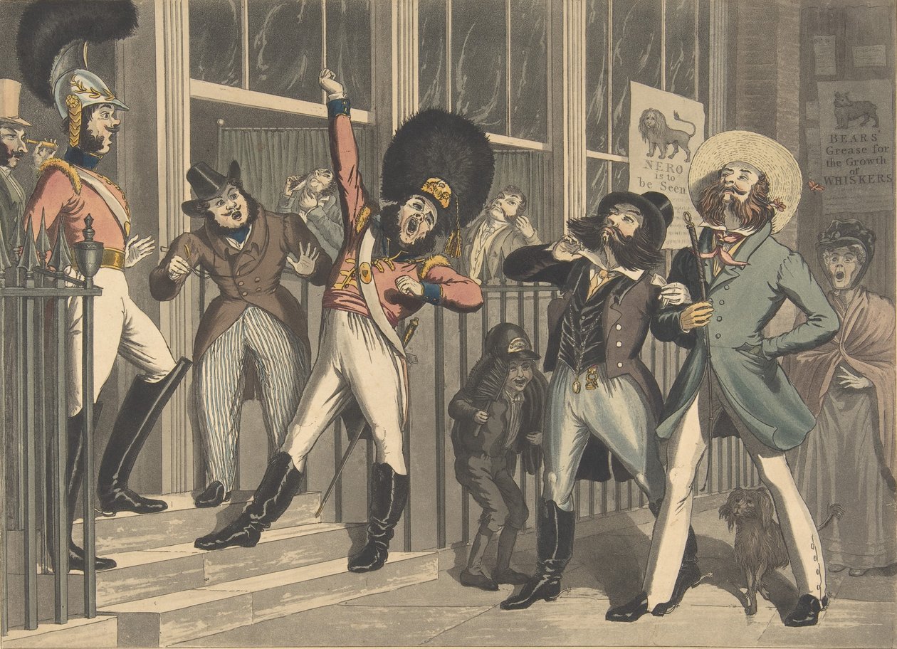 Rakip Bıyıklar, ca. 1824. Yaratıcılar: George Hunt, Theodore Lane. by George Hunt, Theodore Lane