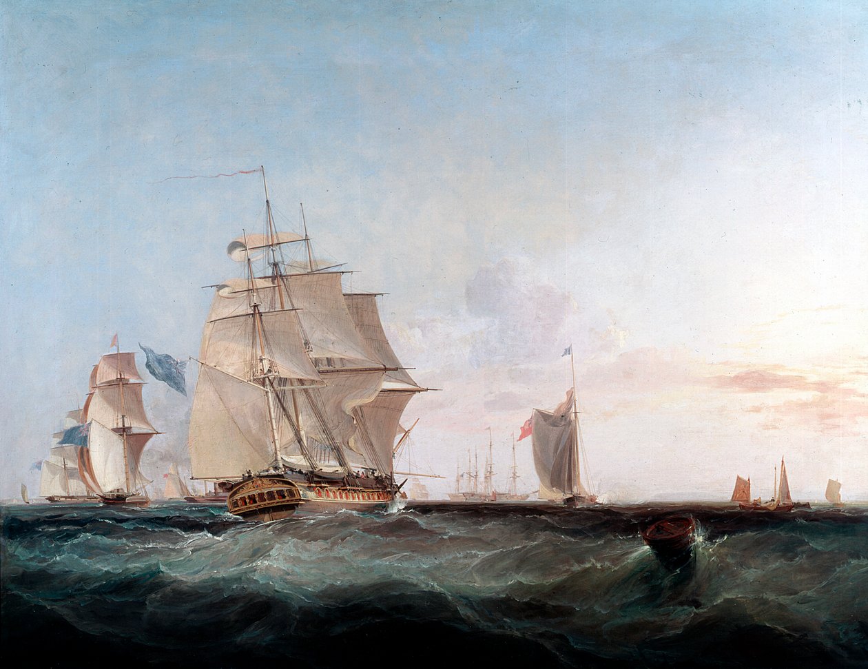 İngiliz Kanalında tüccarlar ve diğer nakliye, 19. yüzyıl by George Hyde Chambers