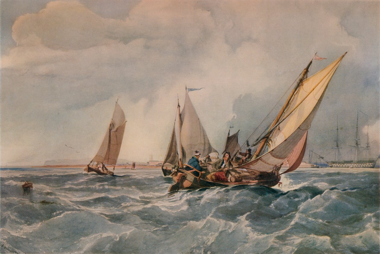 Balık Tutması, 1835 by George Hyde Chambers