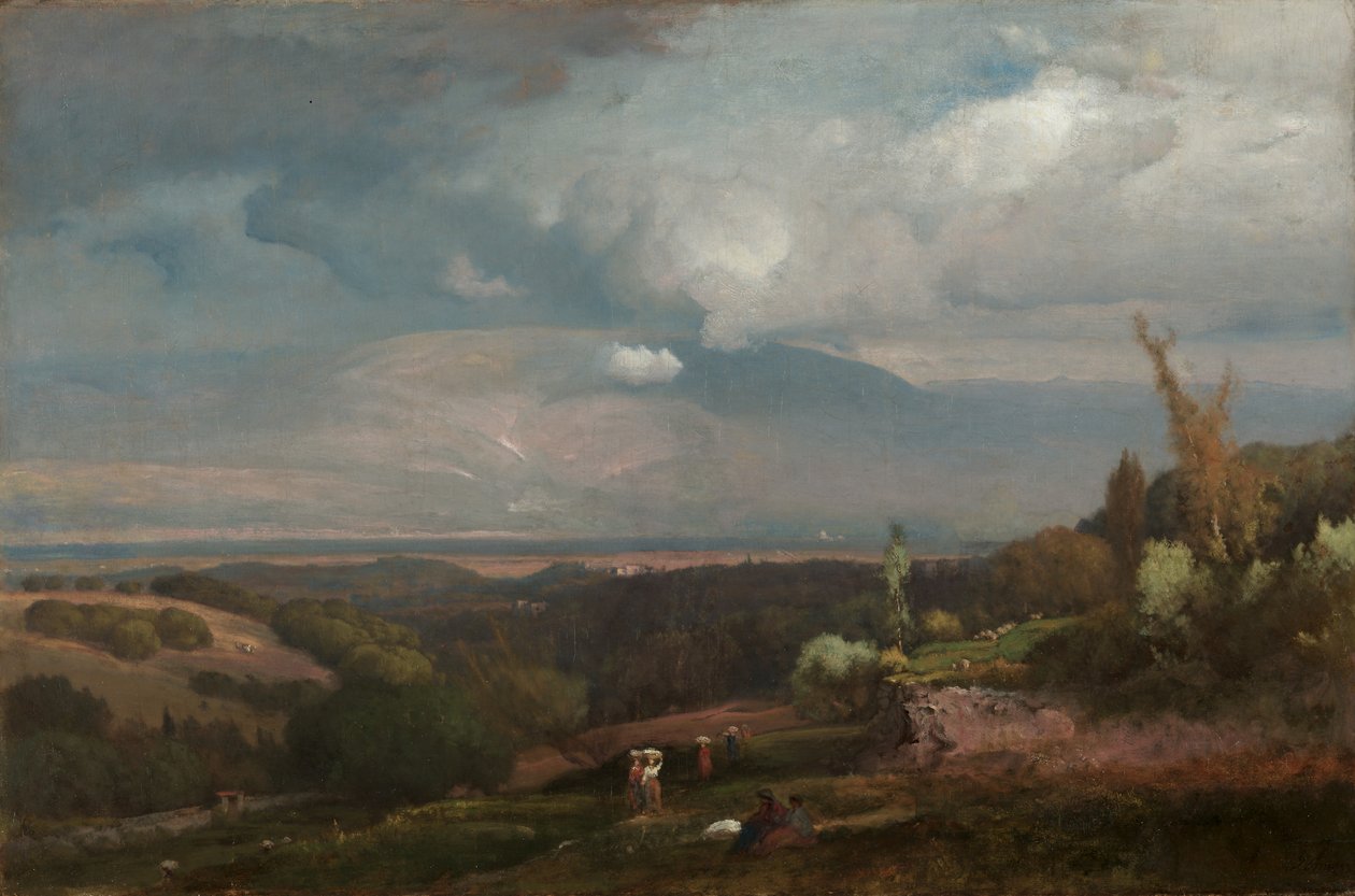 Alban Tepelerinden Yaklaşan Fırtına by George Inness