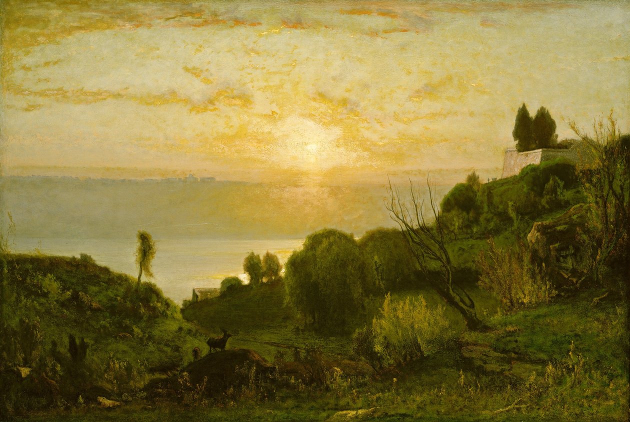 Albano Gölü, Gün Batımı by George Inness