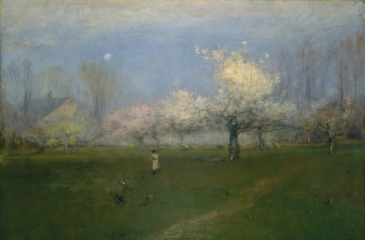 Bahar Çiçekleri, Montclair, New Jersey, yak. 1891. by George Inness