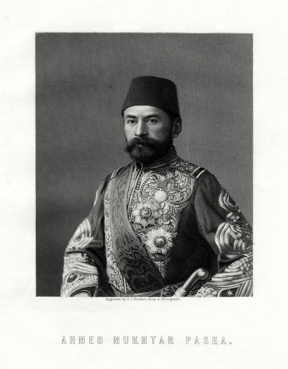 Ahmed Muhtar Paşa, Fransız ve Osmanlı İmparatorluğu subayı, 19. yüzyıl. by George J. Stodart