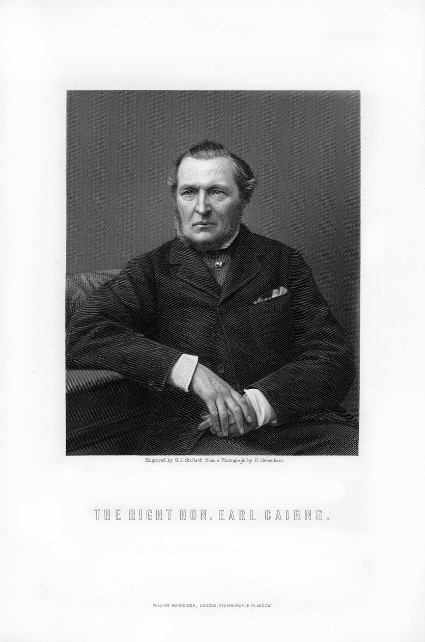 Hugh McCalmont Cairns, 1. Earl Cairns, İngiliz devlet adamı, 1881. by George J. Stodart