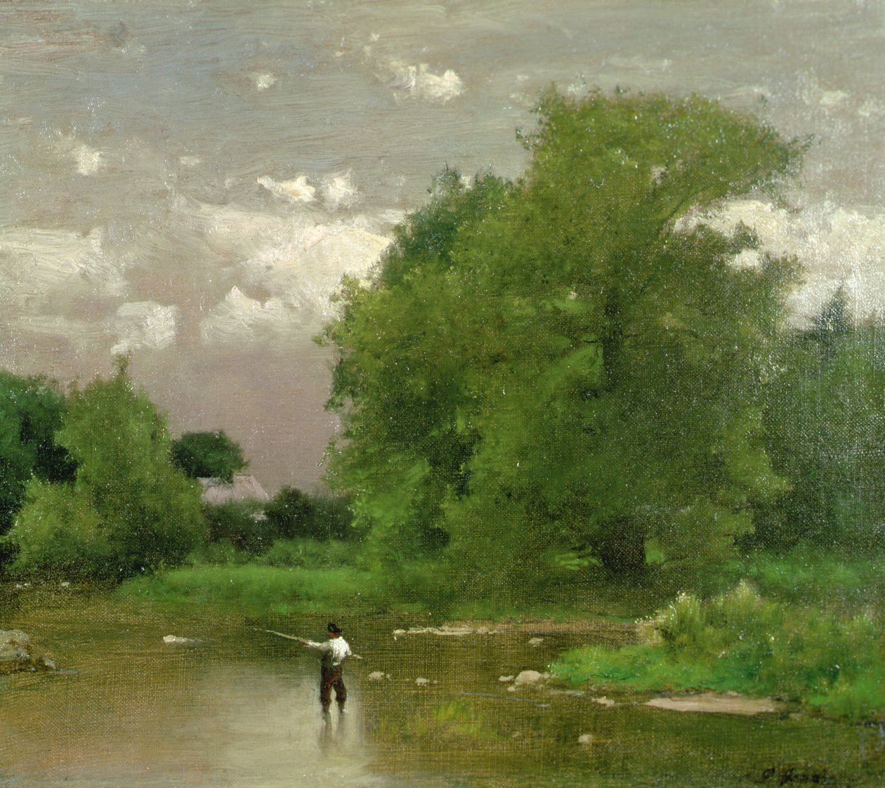 Pampton, New Jersey (tuval üzerine yağlı boya) by George Jnr. Inness
