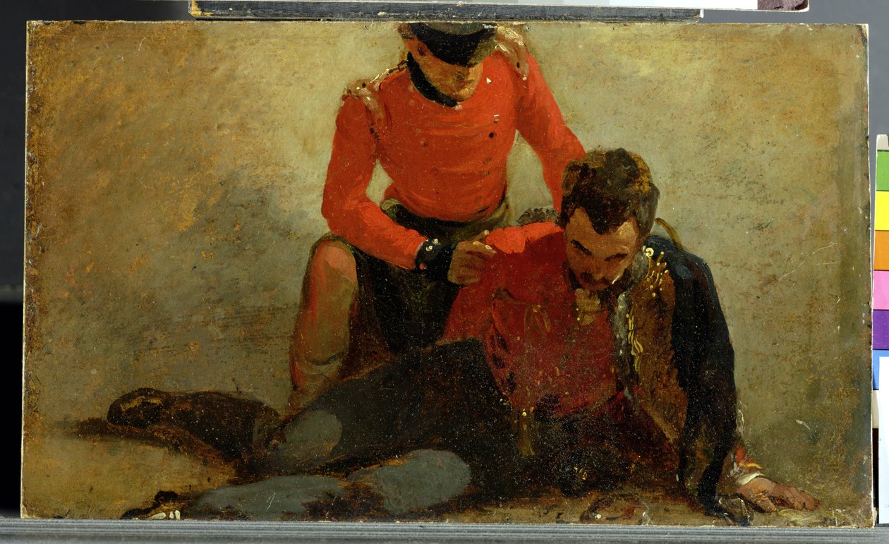 Bir Hussars Generaline katılan bir Highlander, Black Watch, muhtemelen Lord Uxbridge: 