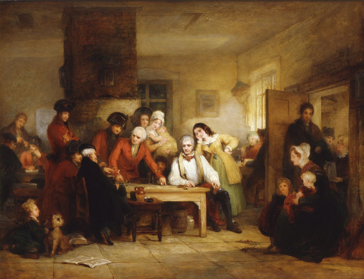 Chelsea Hastanesinde Sigara İçen Ev: Corunna Savaşını Anlatan Emekliler, 1834 by George Jones