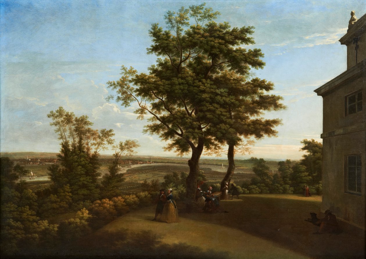 Westcombe Evi, Terastan Görünüm, Uzaktan Londra by George Lambert