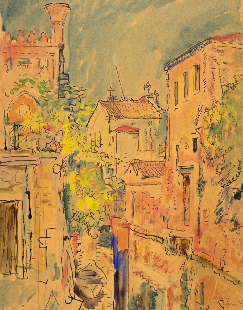 Venedik'te Bir Kanal by George Leslie Hunter