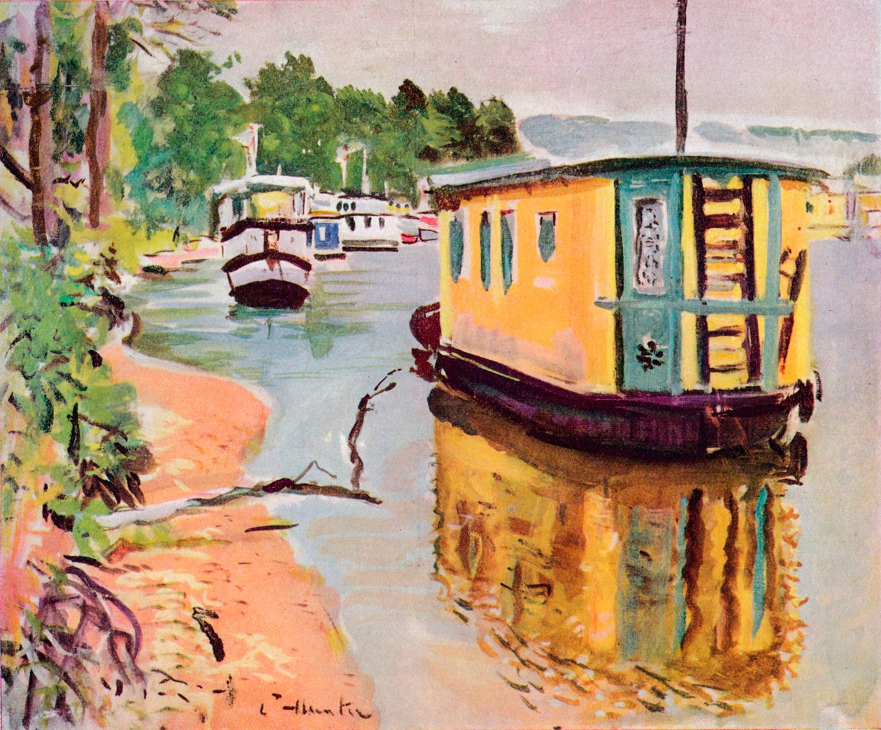 Yüzer yüzler, Loch Lomond, c1924 by George Leslie Hunter