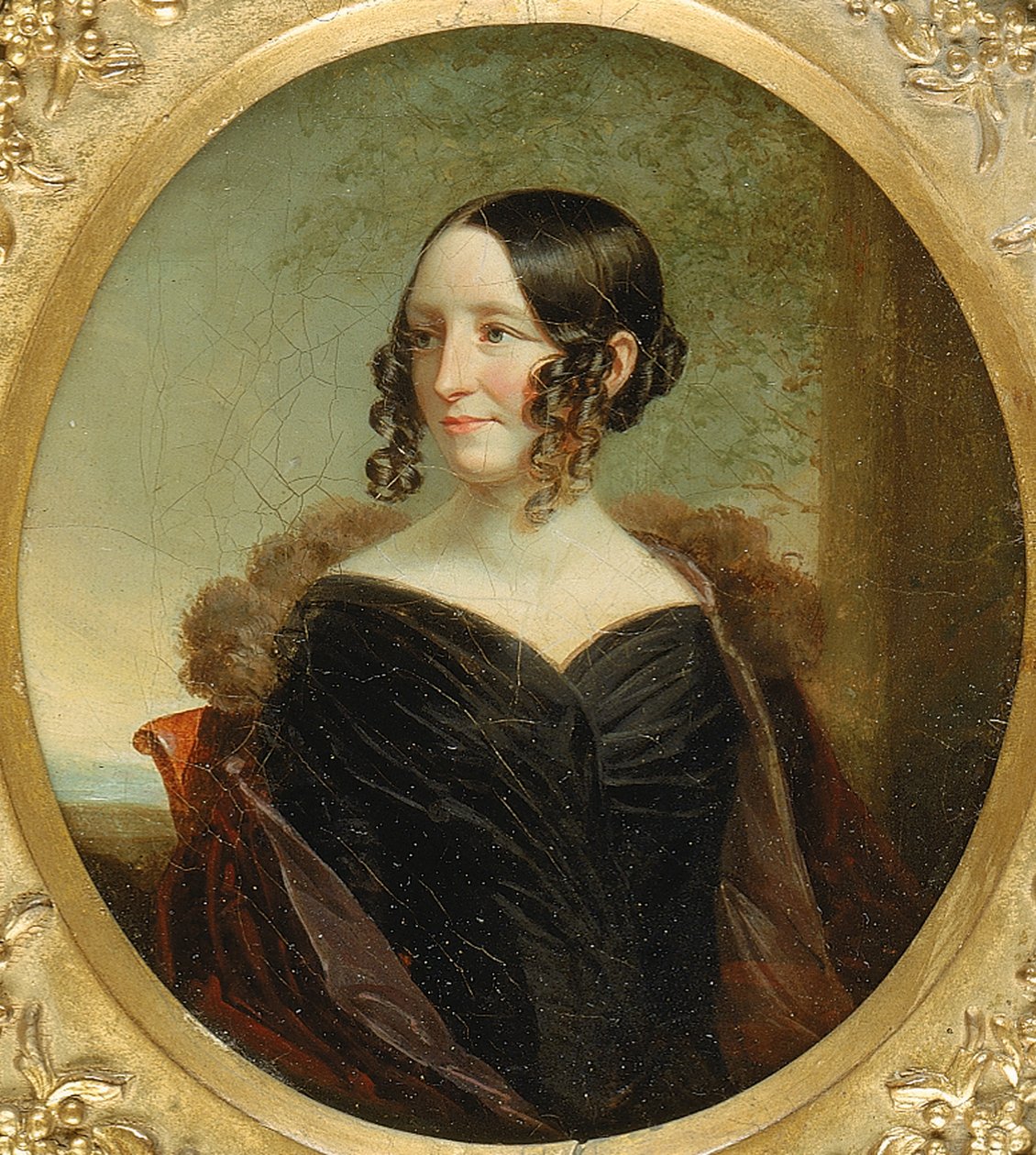 Bir New York Leydisinin Portresi, ca. 1840. by George Linen