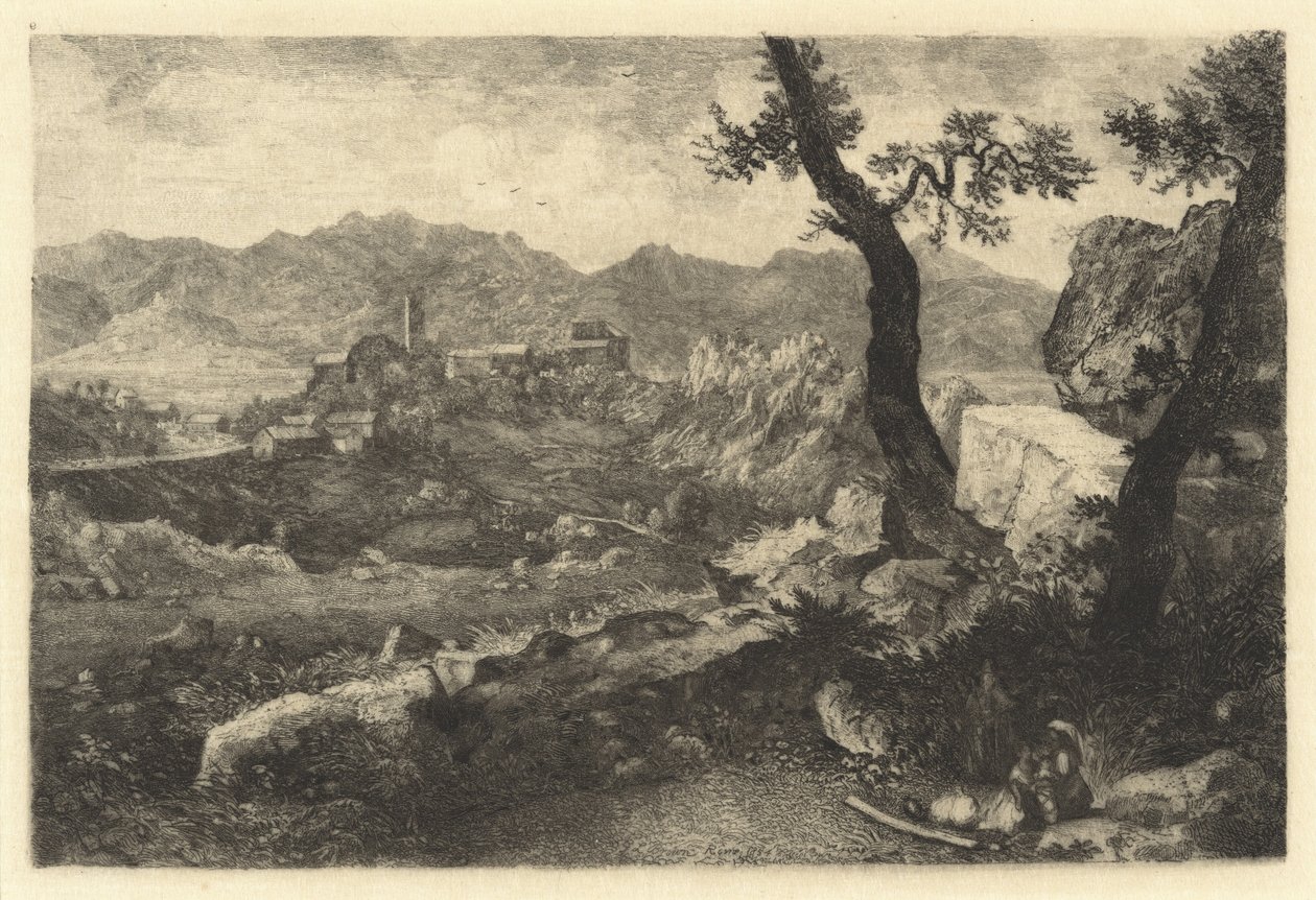 Roma Yakınlarından Bir Görünüm by George Loring Brown