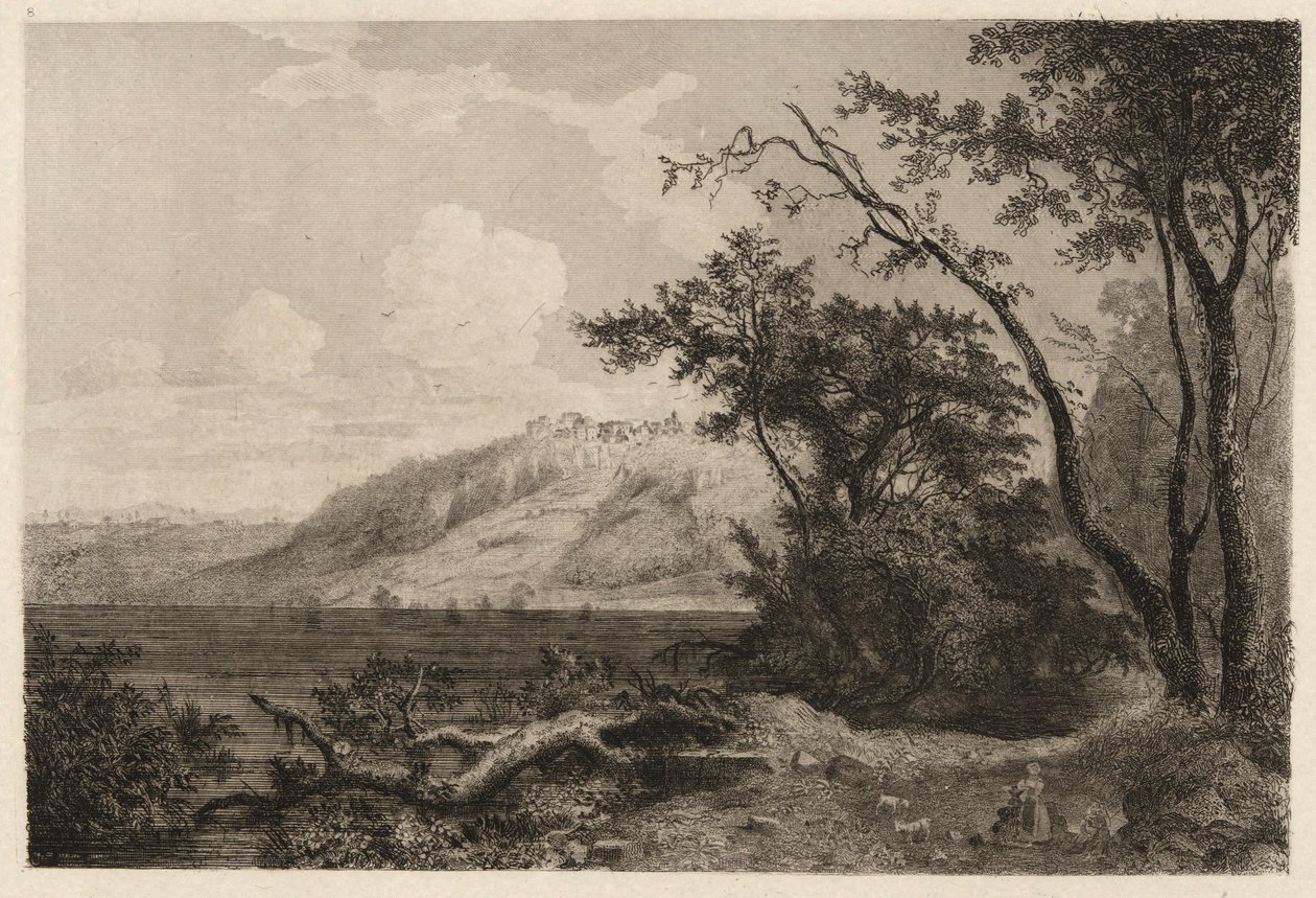 Nemi Gölü manzarası by George Loring Brown