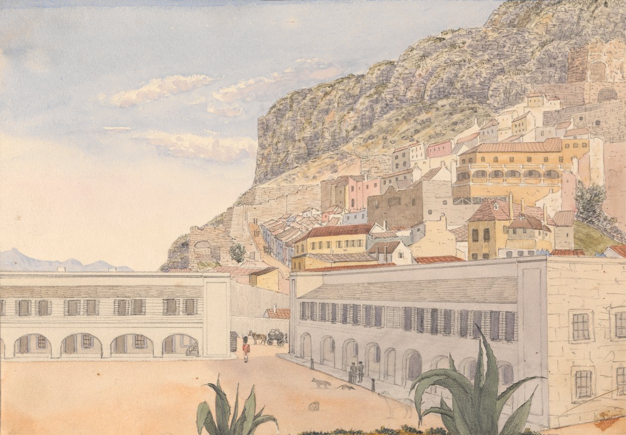 Subay Mahalli ve Casemate Kışlası, Cebelitarık by George Lothian Hall