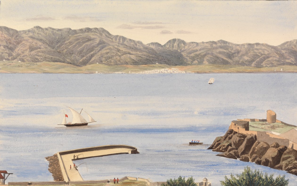 Rosia Bay, Cebelitarık ve Algeciras, İspanya by George Lothian Hall