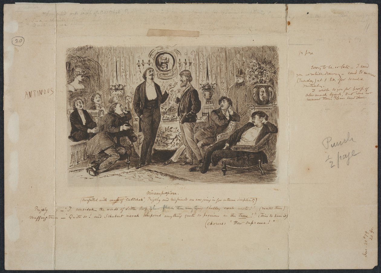 "Nincompoopiana", Punch için İllüstrasyon by George Louis Palmella Busson Du Maurier