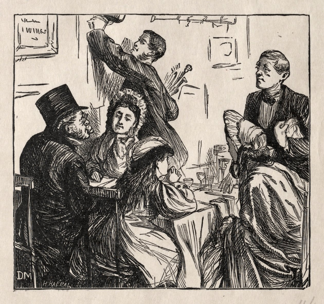 İkram - Büyük Sergide, 1862. by George Louis Palmella Busson Du Maurier