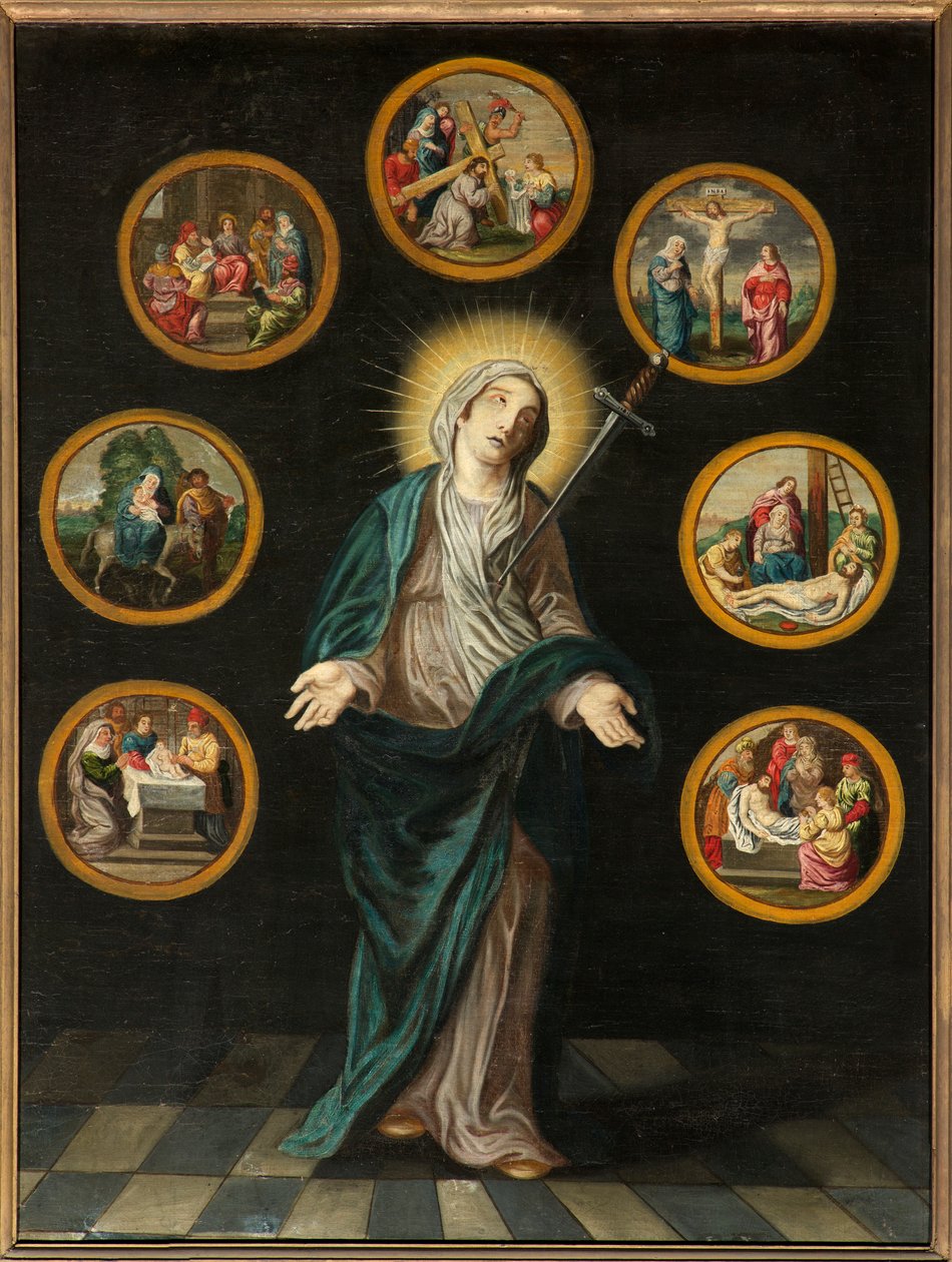 Parish kilisesi (Bizim Leydi Bölge Kilisesi). İç mekan. tablo. by Bartolome Esteban and studio Murillo