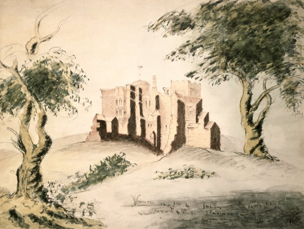 Woodstock Eski Malikanesi, 18. yüzyıl (kağıt üzerinde tuvalet ve tebeşir) by George Marquis of Blandford