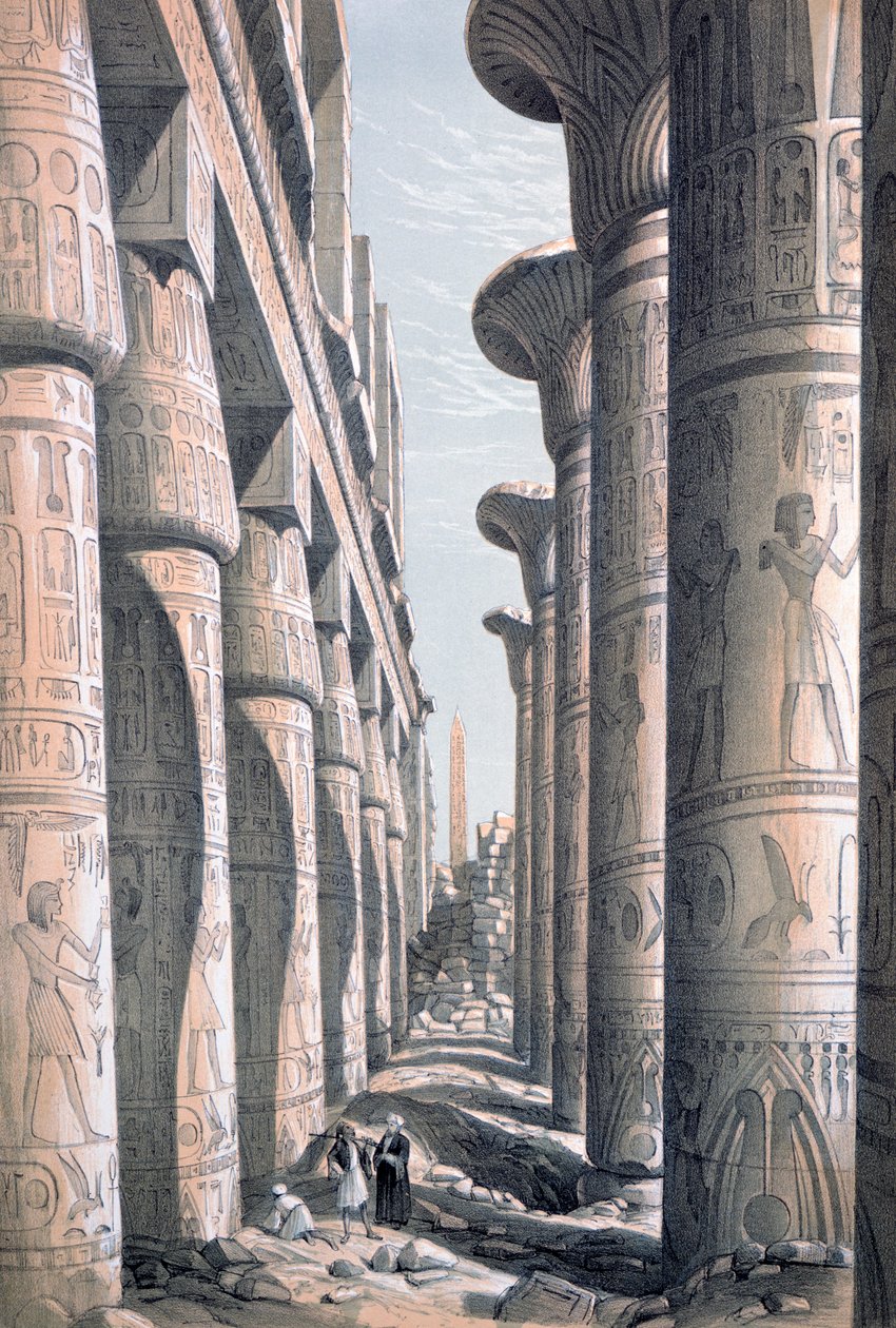 Büyük Tapınak, Karnac, Mısır, 19. yüzyıl by George Moore