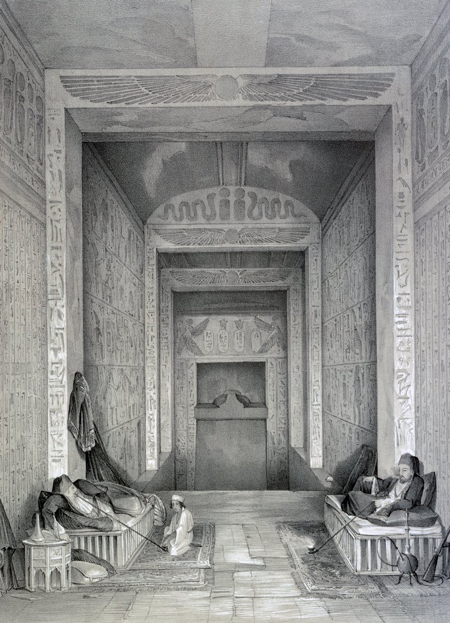 Bir Tapınağın İçi, Mısır, 19. yüzyıl by George Moore