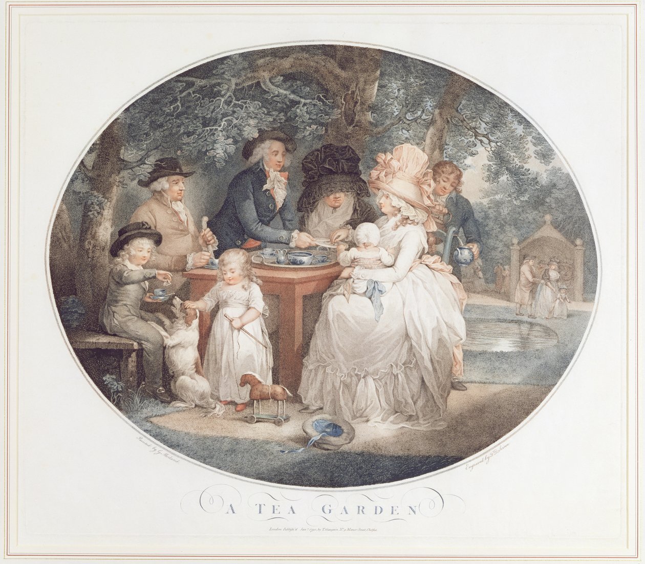 Bir Çay Bahçesi, Francois David Saron tarafından Morland