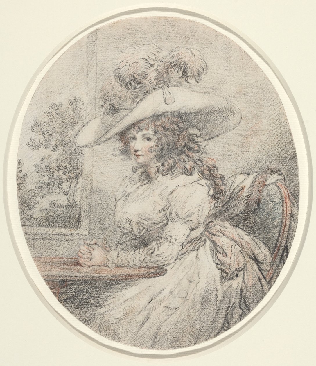 Anne Ward Morland, c.1786 (grafit) by George Morland