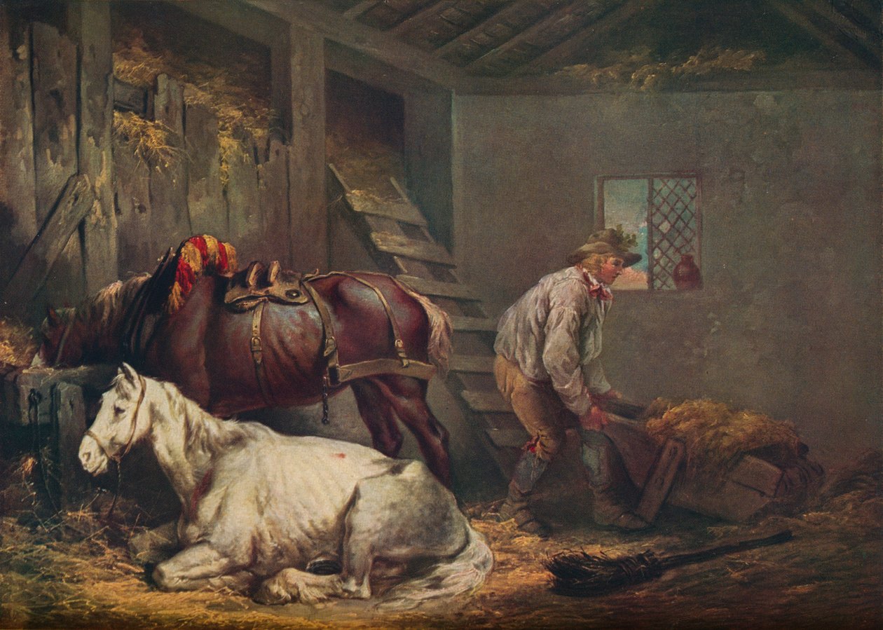 Ahırdaki Atlar, 1791 by George Morland