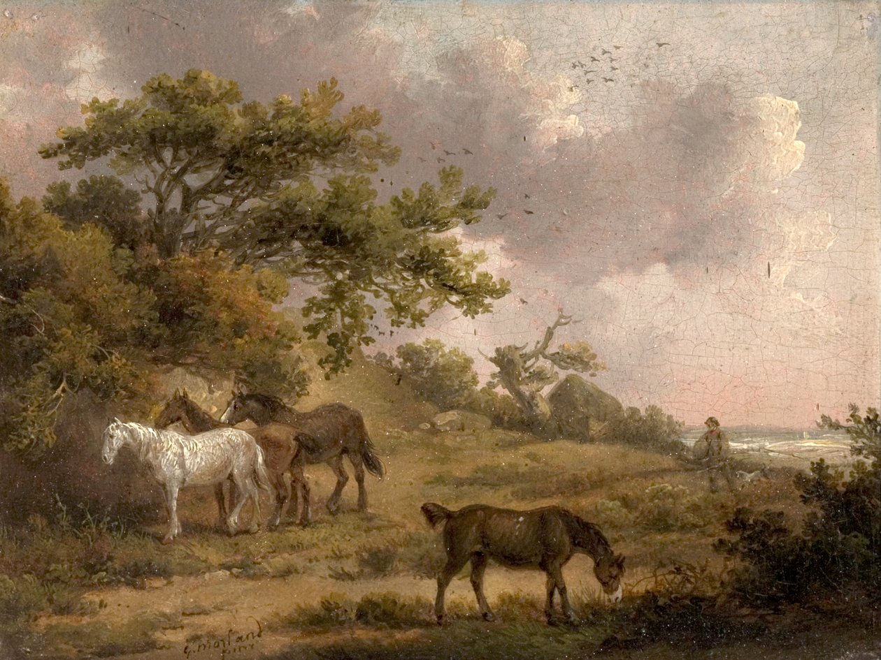 Dört Atlı Manzara by George Morland