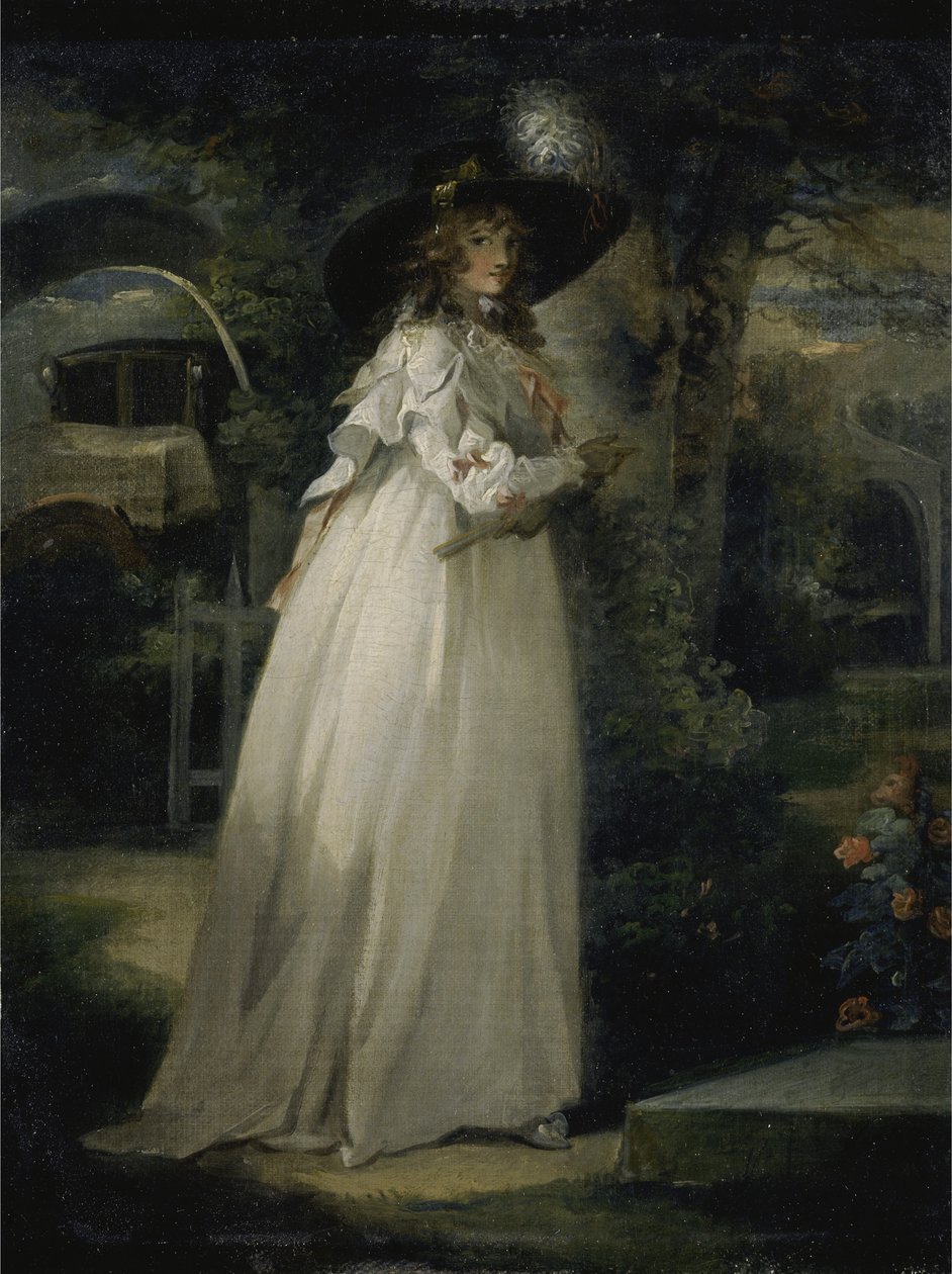 Bahçedeki Bir Kızın Portresi, c.1786-88 (tuval üzerine yağlı boya) by George Morland