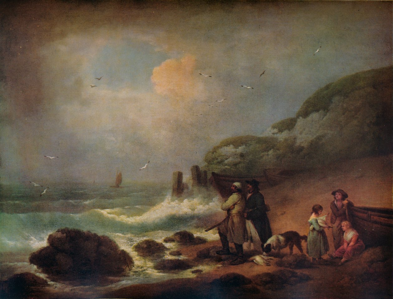 Deniz Tavuğu Avı, 1795 by George Morland