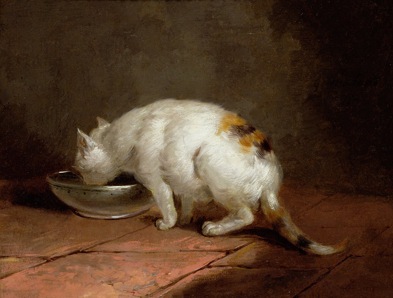 Sanatçının Kedisi İçiyor by George Morland