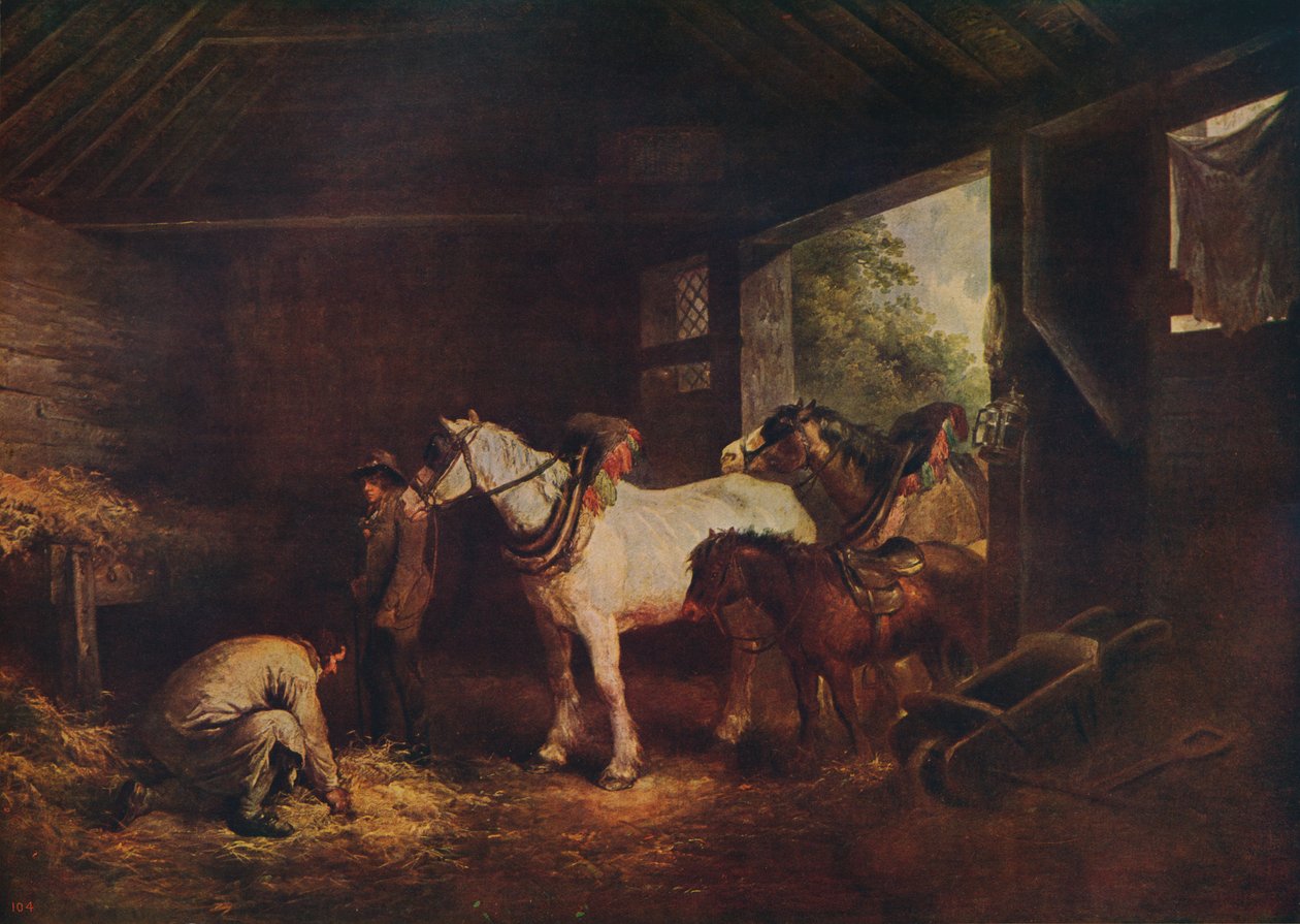 Bir Ahırın İçi, 1791, c1915 by George Morland
