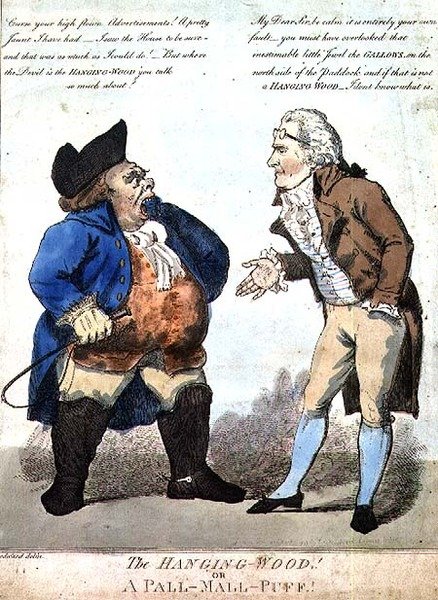 "Asılı Ahşap veya Pall-Mall-Puff" by George Moutard Woodward