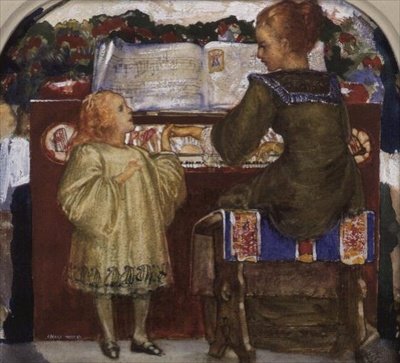 Bir Müzik Arası (suluboya) by George Murray