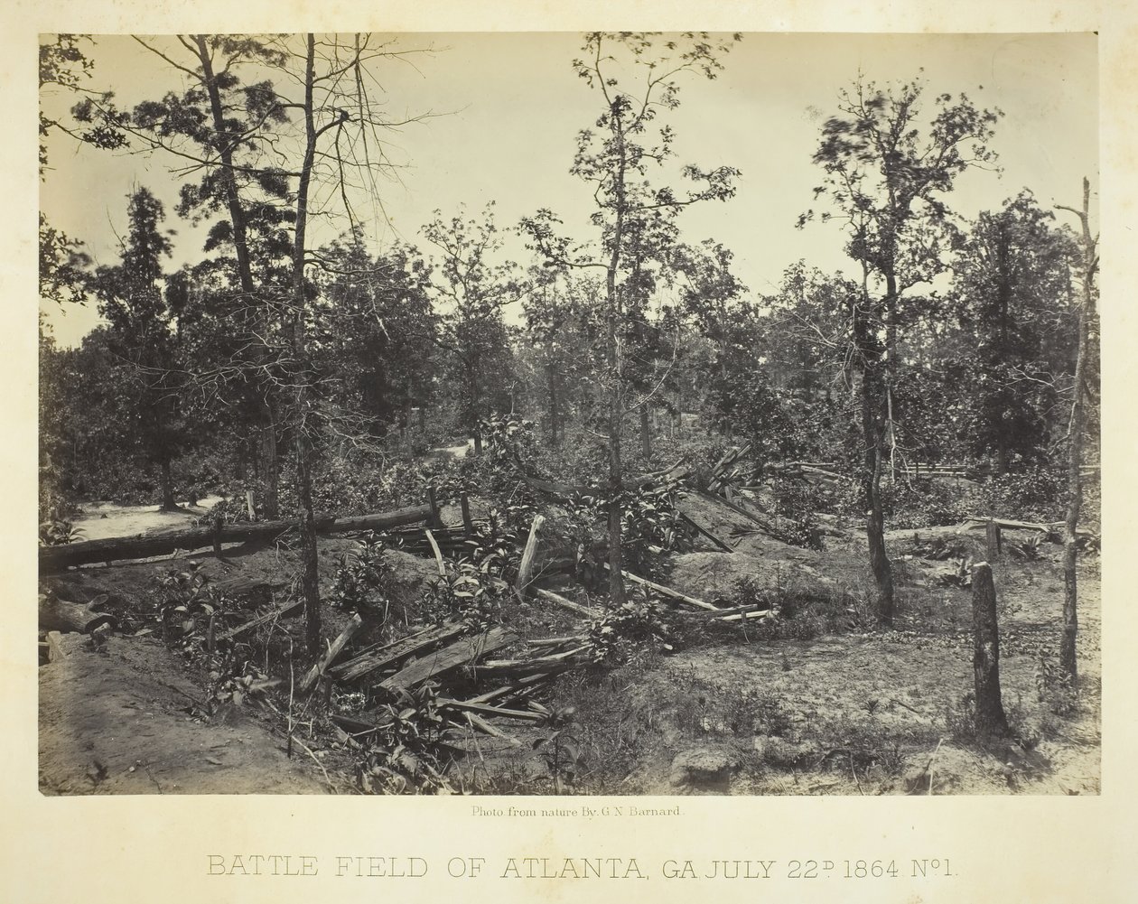 Atlanta Savaş Alanı, GA No. 1, 22 Temmuz 1864. by George N. Barnard
