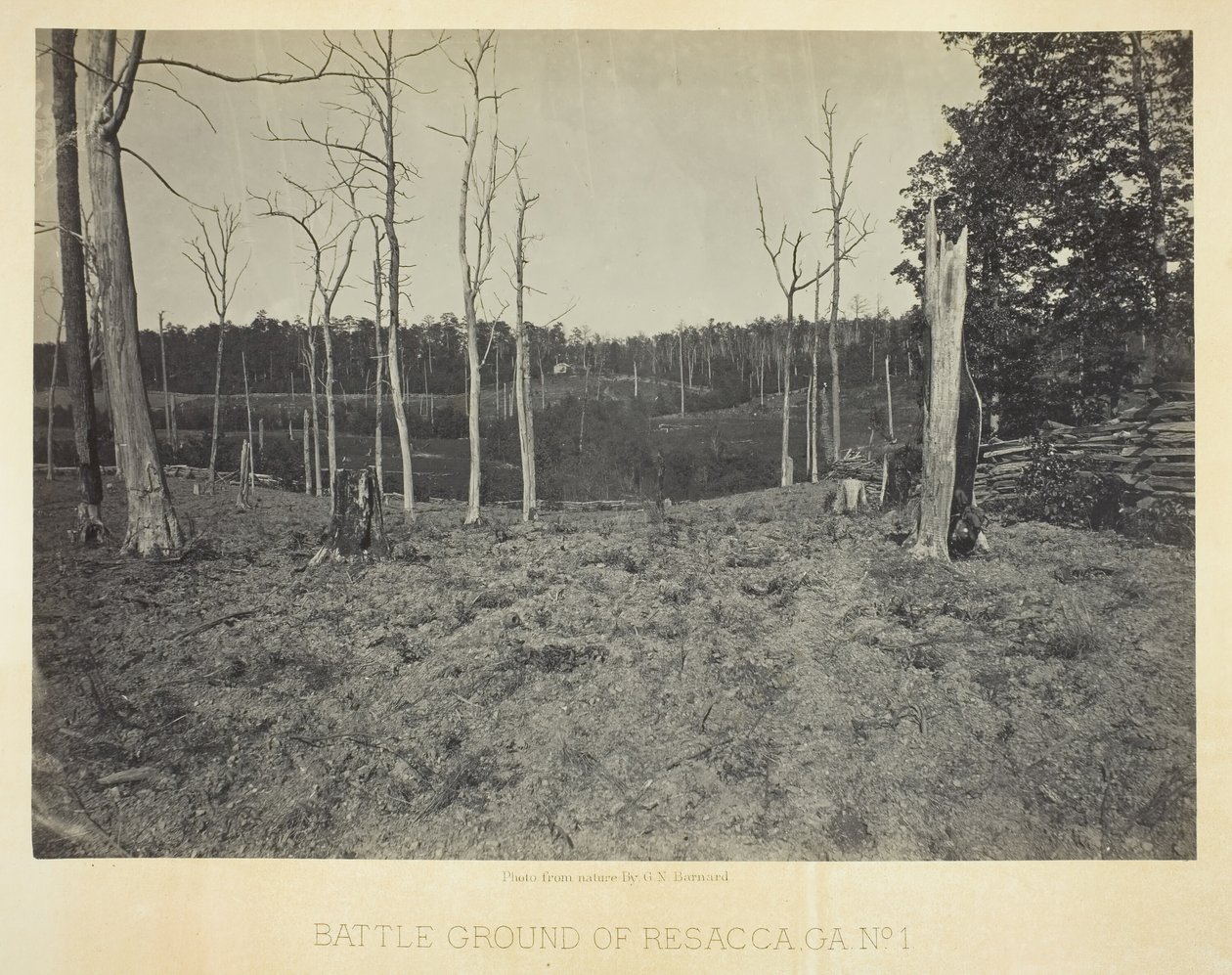 Resacca Savaş Alanı, GA, No. 1, 1866. by George N. Barnard