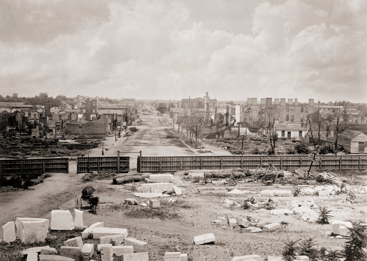 1865 yangınından sonra Columbia, Güney Karolina, ABD (s/b fotoğraf) by George N. Barnard