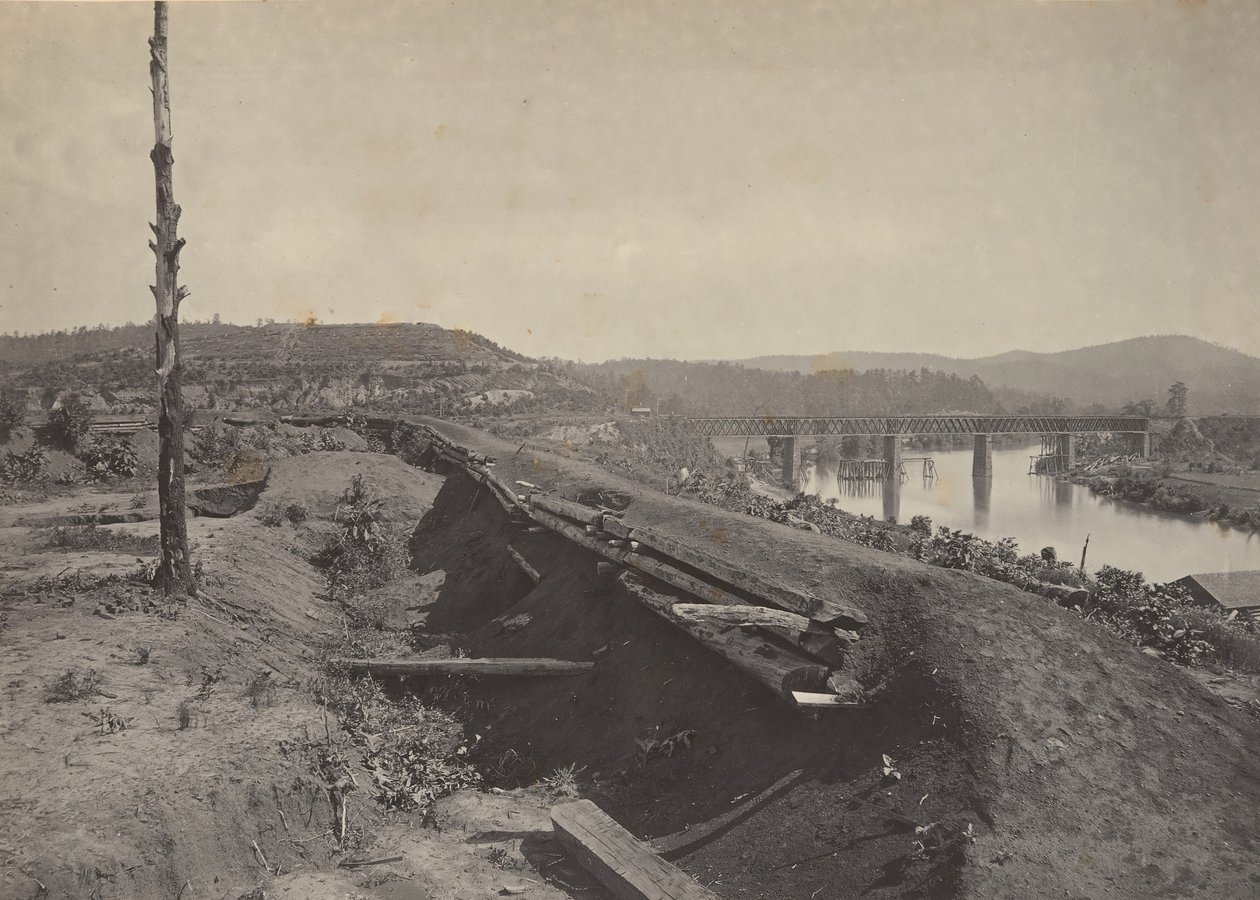 Etawah Köprüsü'nün Savunmaları, 1860'lar. by George N. Barnard
