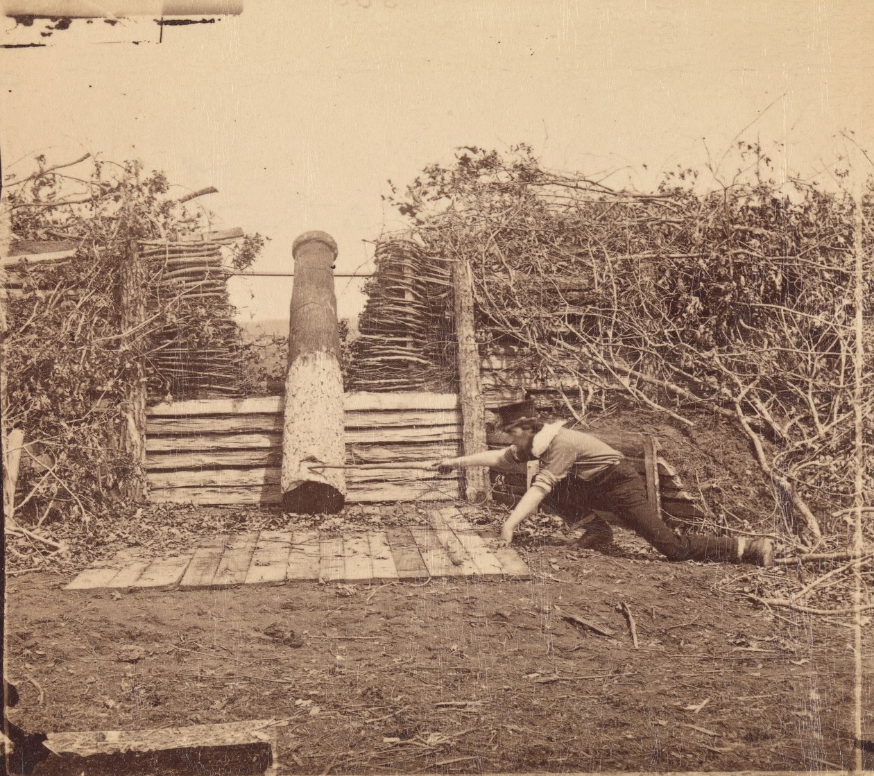 Quaker Gun, Centreville, Virginia, Mart 1862. by George N. Barnard