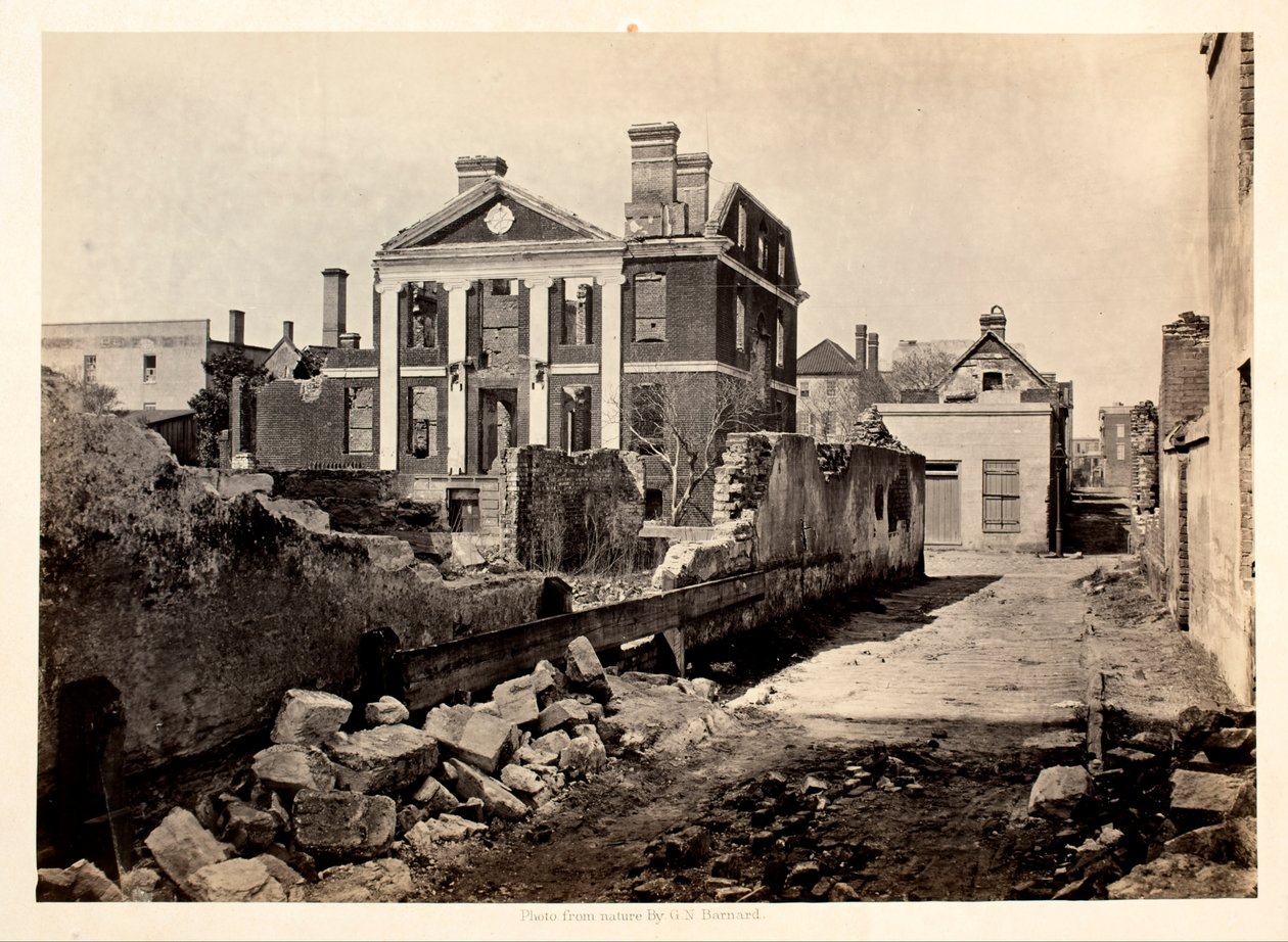 Pinckney Malikanesi Harabeleri, Charleston SC by George N. Barnard